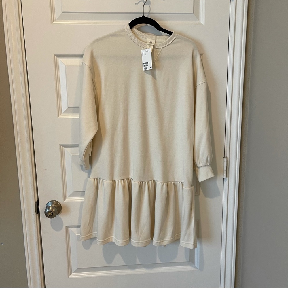 H&M ruffled hem sweatshirt dress